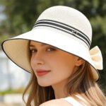 Chapeau de soleil protection UV avec nœud – Image 6