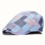 Casquette Plate Légère à Carreaux Pastel Style Irlandais pour Homme et Femme – Image 5