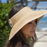 Chapeau visière de plage pliable en paille pour femme – Image 4