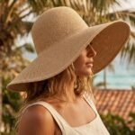 Capeline de plage pliable en papier tressé