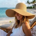 Capeline de plage pliable en papier tressé – Image 5