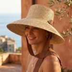 Chapeau de Paille Femme Grand Bord 13cm à ruban