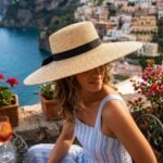 Chapeau Capeline de Plage pour Femme en Paille de Blé Naturelle