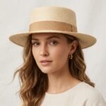 Chapeau de paille style canotier élégant pour femme – Image 7