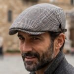 Casquette Plate pour Homme Style Gavroche Vintage à Motifs Tartan Ajustable – Image 4