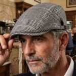 Casquette Plate pour Homme Style Gavroche Vintage à Motifs Tartan Ajustable