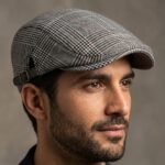 Casquette Plate pour Homme Style Gavroche Vintage à Motifs Tartan Ajustable – Image 2