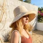 Chapeau de soleil pliable à large bord en coton