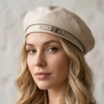 Béret pour femme avec boucle en métal – Image 3