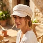 Béret octogonal vintage à carreaux pour femme – Image 4