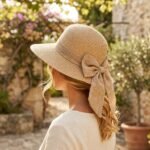 Chapeau de soleil élégant en paille avec nœud décoratif – Image 4