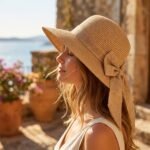 Chapeau de soleil élégant en paille avec nœud décoratif – Image 8