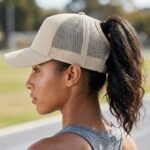 Casquette de sport femme avec ouverture pour queue de cheval