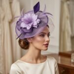 Chapeau fascinateur de mariage vintage pour femme