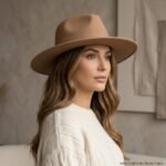 Chapeau Fedora en feutre de laine pour femme – Image 4