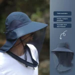 Chapeau de Randonnée Anti-UV avec Moustiquaire Intégrée – Image 2