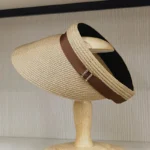 Chapeau Visière de Plage pour Femme en Paille – Image 6