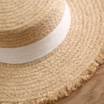 Chapeau de paille élégant avec nœud pour femme – Image 9
