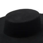 Chapeau canotier en laine à large bord pour femme – Image 6