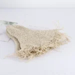 Chapeau de paille décontracté en papier pour femme avec bords frangés – Image 7