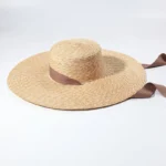 Chapeau Capeline de Plage pour Femme en Paille de Blé Naturelle – Image 4