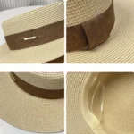 Chapeau de paille pour femme à calotte plate – Image 6