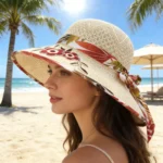 Chapeau de soleil motif floral et protection solaire – Image 5