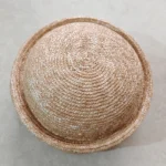 Chapeau de paille rond style béret pour femme – Image 6