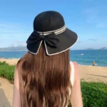 Chapeau de soleil protection UV avec nœud – Image 3