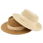 Chapeau de paille de canotier pour femme chic et décontracté – Image 7