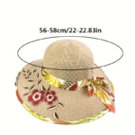 Chapeau de soleil motif floral et protection solaire – Image 2