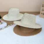 Chapeau de soleil en paille style fedora pour femme – Image 5