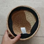 Chapeau de paille rond style béret pour femme – Image 9