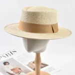 Chapeau de paille style canotier élégant pour femme – Image 8