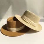 Chapeau de paille de canotier pour femme chic et décontracté – Image 3