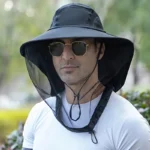 Chapeau de Randonnée Anti-UV avec Moustiquaire Intégrée