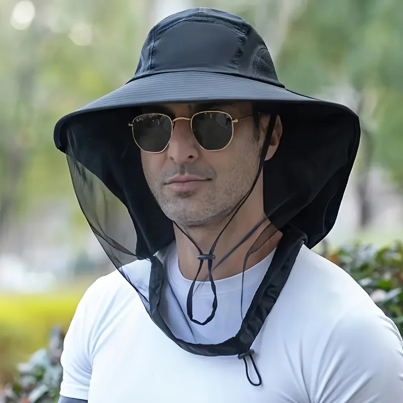 kf-S94cad34648a0458683212da0ea6fdb9f8 Chapeau de Randonnée Anti-UV avec Moustiquaire Intégrée – Image 1