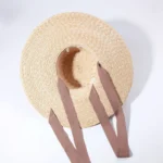Chapeau Capeline de Plage pour Femme en Paille de Blé Naturelle – Image 5