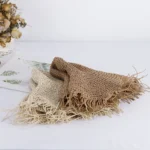 Chapeau de paille décontracté en papier pour femme avec bords frangés – Image 5