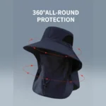 Chapeau Anti-UV avec Protège-Nuque et Masque Intégral – Image 6