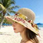 Chapeau de soleil motif floral et protection solaire – Image 3