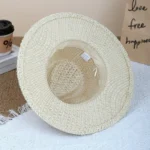 Chapeau de soleil en paille style fedora pour femme – Image 6