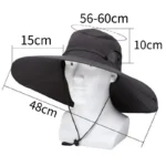Chapeau de randonnée Anti-UV à Grand Bord 15cm – Image 2