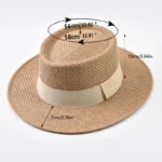 Chapeau de paille style canotier élégant pour femme – Image 2
