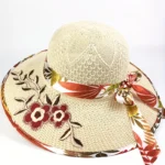 Chapeau de soleil motif floral et protection solaire – Image 7