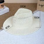 Chapeau de soleil en paille style fedora pour femme – Image 2