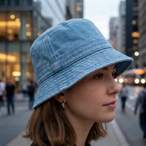Chapeau bob en jean décontracté