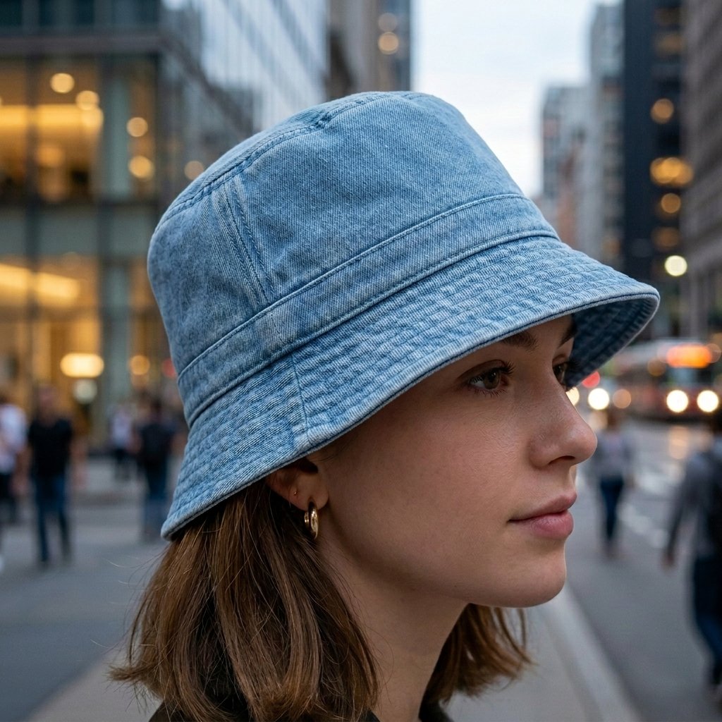 Chapeau bob en jean décontracté