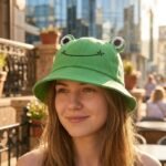 Chapeau bob grenouille ludique