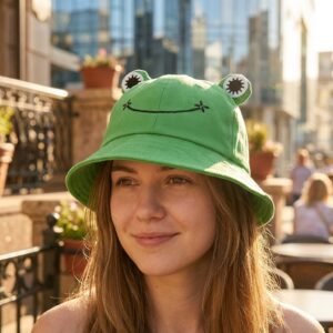 Chapeau bob grenouille ludique
